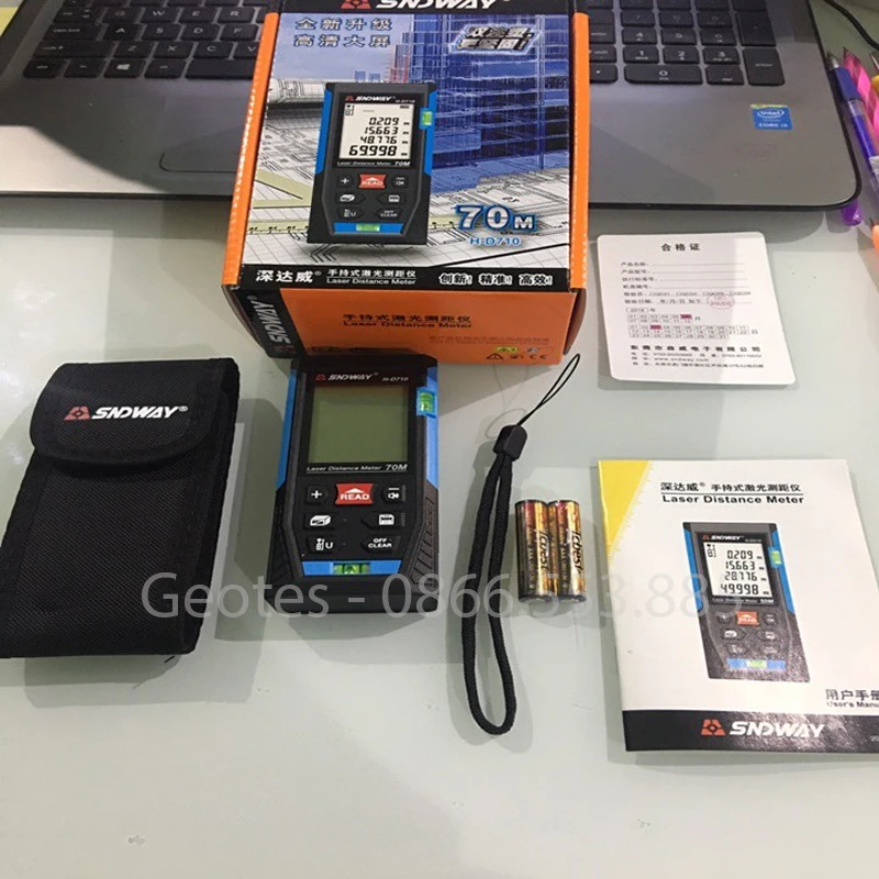 Máy đo khoảng cách laser SNDWAY H-D710 bằng tia laser đo xa 70m