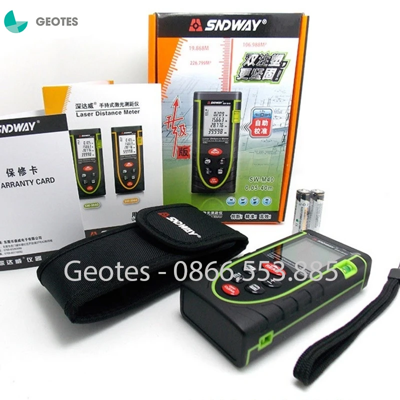 Máy đo khoảng cách SNDWAY SW-M40 bằng tia Laser Chính hãng