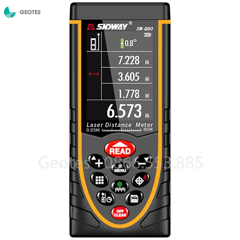 Máy Đo Khoảng Cách SNDWAY SW-Q80 (Có Camera) bằng tia laser Chính hãng đo xa 80m