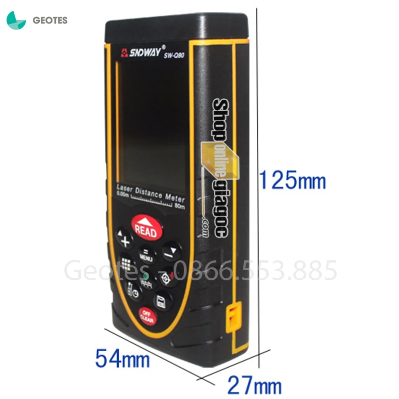 Máy Đo Khoảng Cách SNDWAY SW-Q80 (Có Camera) bằng tia laser Chính hãng đo xa 80m