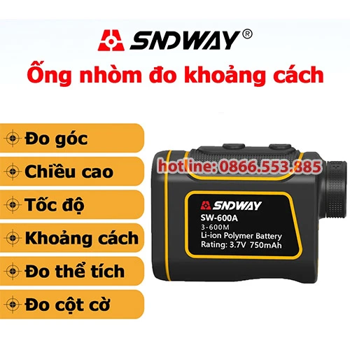 Ống nhòm đo khoảng cách Sndway SW-600a Chính hãng đo xa 600m