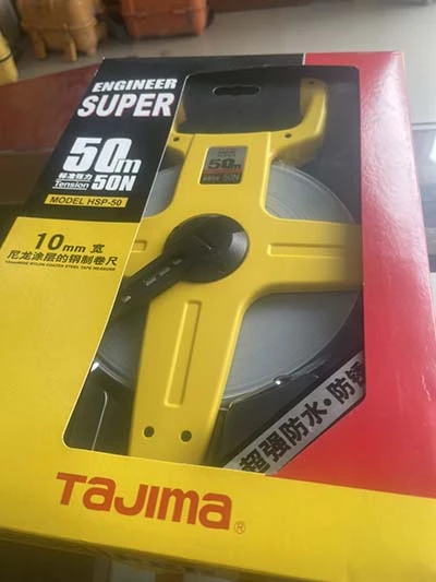 Thước Thép Dây Sợi Thuỷ Tinh Bọc Nhựa Tajima HSP 50m