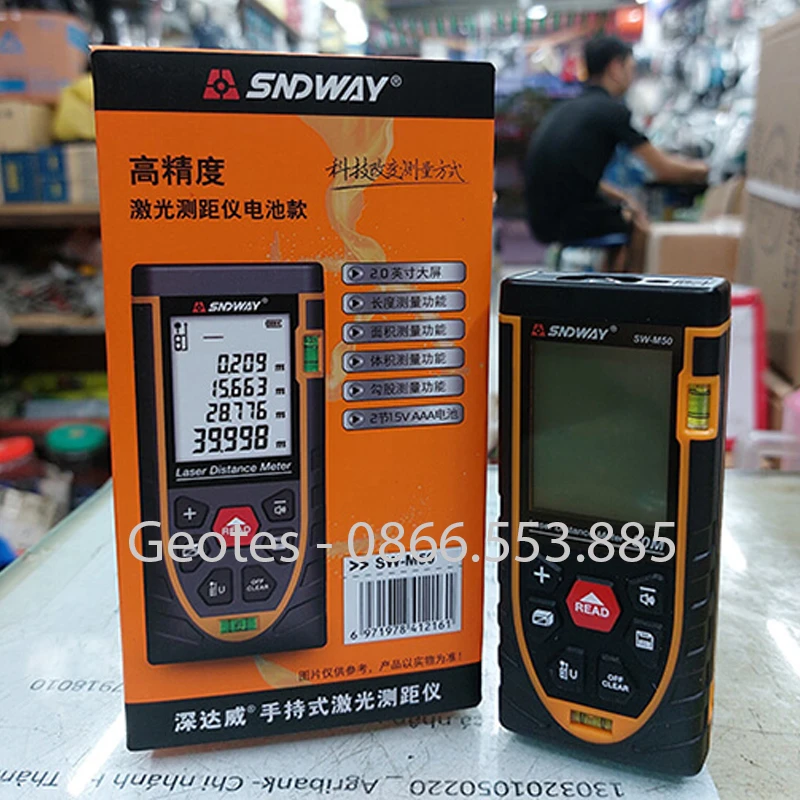 Máy đo khoảng cách SNDWAY SW-M100 bằng tia Laser Chính hãng